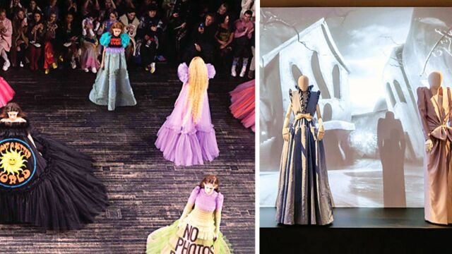 Demonstration of haute couture by pioneering designers Viktor & Rolf