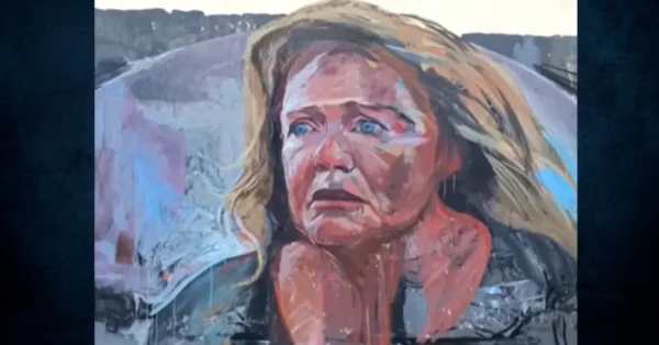 Maria Kavoianni became a graffiti dedicated to abused women in Greece